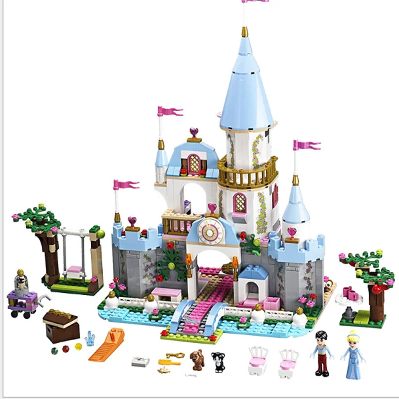 Princess Castle Building Block Bricks Mermaid Ariel Princess Elsa Anna Cinderella Belle Compatible Legoinglys Friends Girls 2