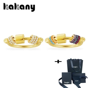 

Kakany March High Quality Fashion Colorful Multi-circle Ring Five-star Gold Sparkling Star Ring Women's Party Wedding Jewelry