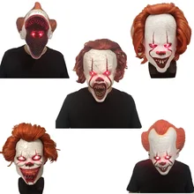 Ужас Pennywise Джокер Маска Косплей it chapter 2 клоун латексные маски Хэллоуин костюм реквизит люкс