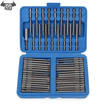 

DANIU 50Pcs Hex Screwdriver Bit Repair Tools Kit Screw Head Chrome Vanadium Steel Extra Bit Hand Tool Set [Long Section]
