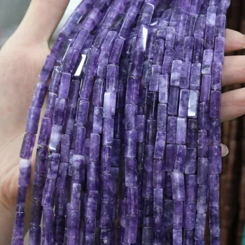 

Natural Stone Rectangular Scattered bead agates Amethysts string Beads for Jewelry Making DIY Necklace Bracelet 4x13mm