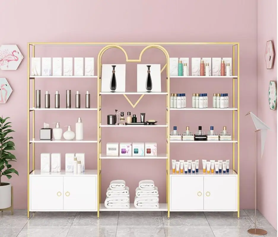 

Cosmetics display cabinet Beauty salon Product display cabinet Modern simple manicure cabinet skincare shelf
