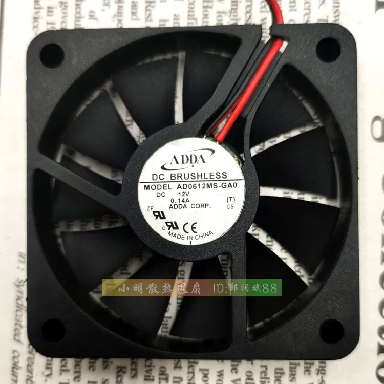 AD0612MS-GA0 6010 12v 0.14A 6 см защиты электродвигателя Вентилятор охлаждения