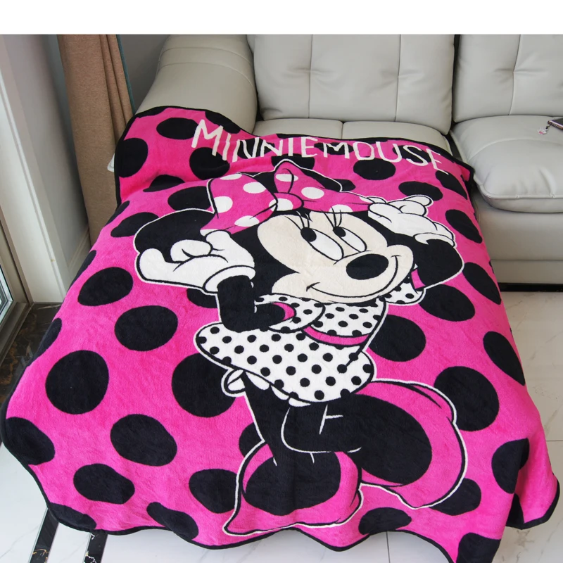 Disney Розовый Красный милый Любовь Сердце Минни Маус мягкие коралловые флисовые одеяла для малышей на кровать диван 120x150 см дети девочки подарок
