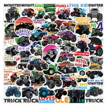 

50PCS Monster Trucks Graffiti Stickers Pack Toys for Kids Waterproof Suitcase Skateboard Computer Laptop Stationery Stickers Toy
