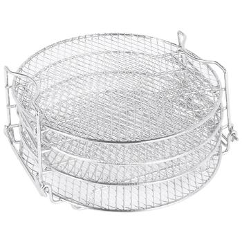 

Air Fryer Accessories 4-Layer Grill for Ninja Foodi Dehydration Rack Steaming Rack Dried Fruit Rack Grill