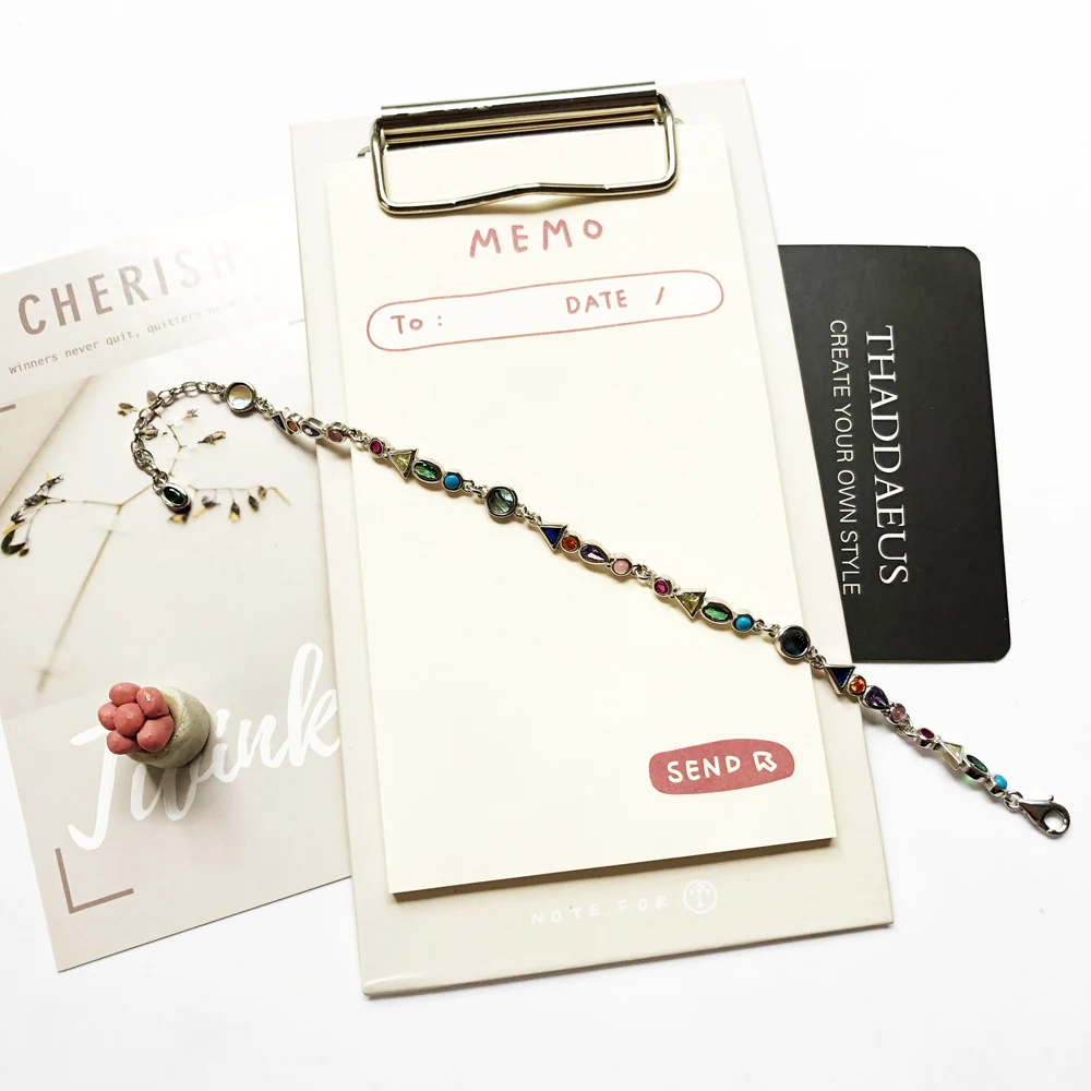 A Journey to Paradise Bracelets 2020 New Colourful Link Chain 925 Sterling Silver Fashion Jewelry Boho-inspired Gift For Women - Image 4