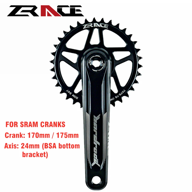ZRACE Новинка HARDROCK 1x10 11 12 скоростной кривошипный комплект для горного велосипеда 170
