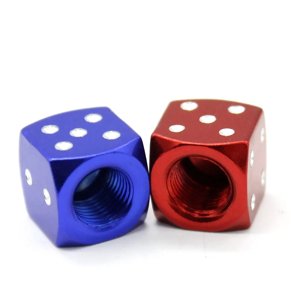 AUTO Dice Dust Valve Caps Car Motorcycles Electric Cars Tire Valve Dust Cap