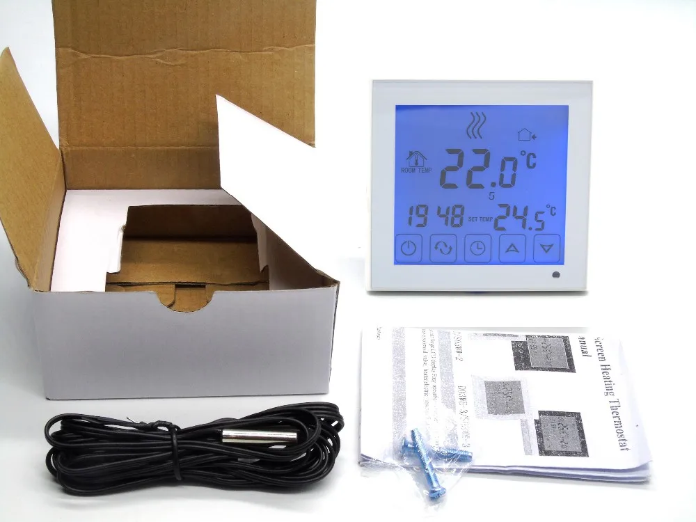 Термостат для полов с подогревом Еженедельный программируемый контроллер отопления котла термостат для цифрового отопления Электрический пол