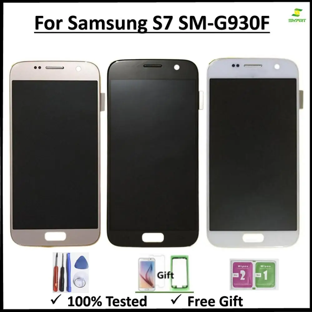 

TFT LCD Screen For Samsung S7 LCD Display Screen Touch Digitizer Assembly For Galaxy G930 G930A G930F G9300 SM-G930F lcd +TOOLS