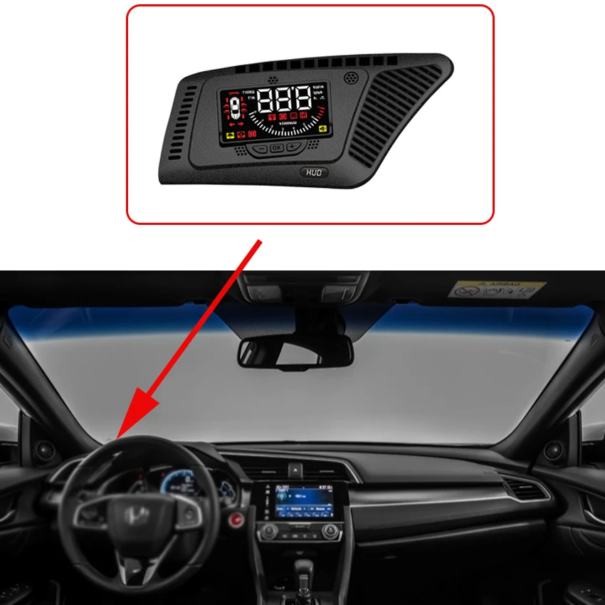 ȥ ú ڵ HUD  ÷  , OBD2 ̽,   ũ , 10 