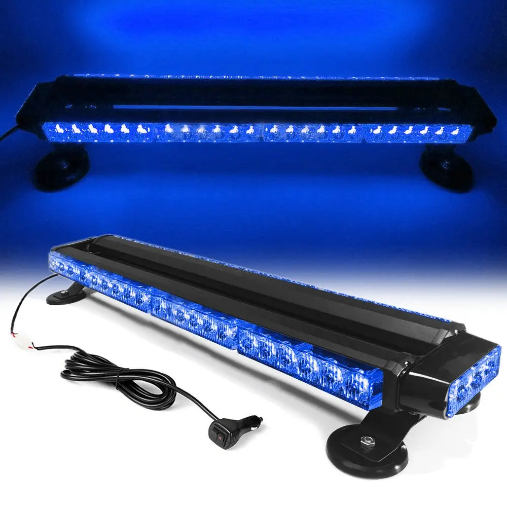 Car Accessories Led Light Bar 12V Strobe White Waterproof Led Bar Car Combo Working Light 54Leds For Jeep Warning Trunk Strobe