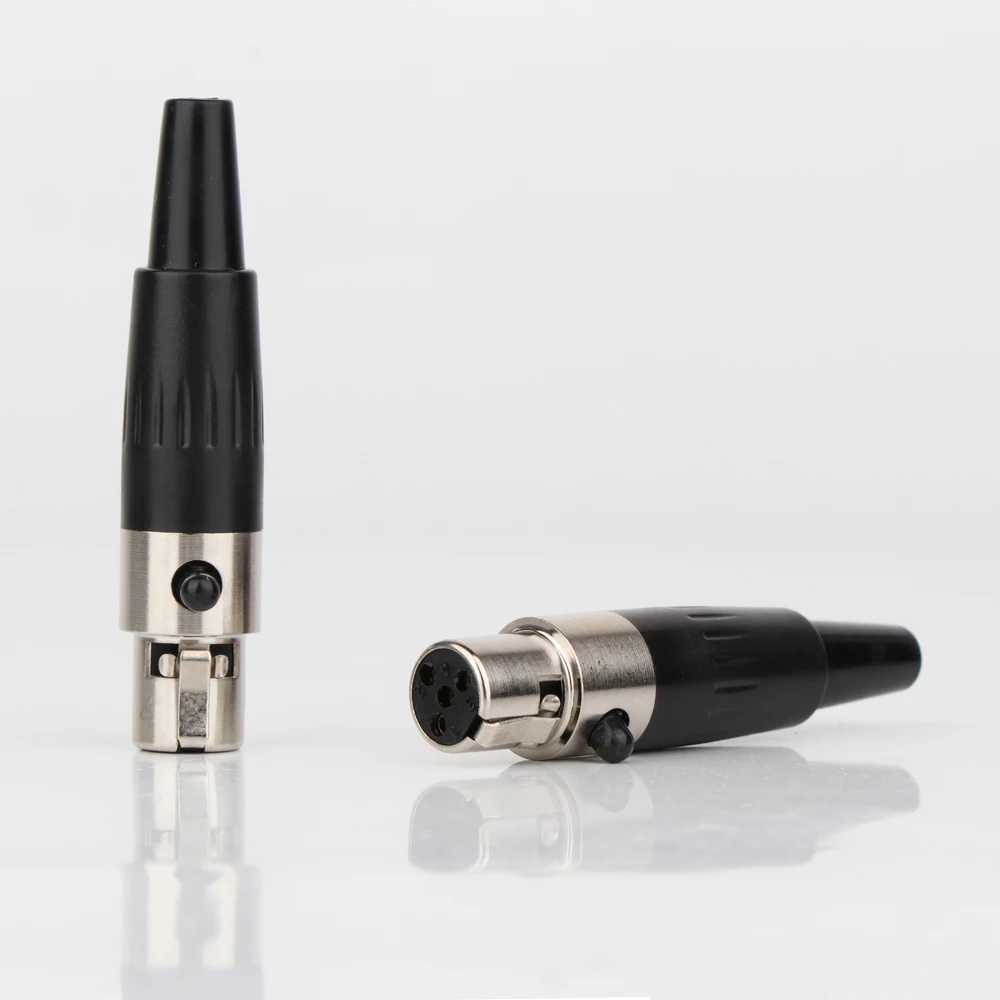 2 шт. hi end 4 pin mini XLR female plug hifi аудио Позолоченный разъем адаптера для DIY|Коннекторы и