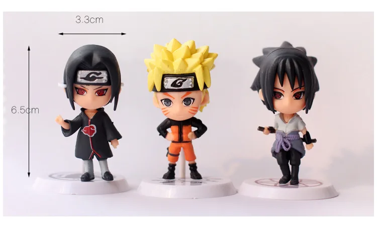 Action Toy Figure Naruto Sasuke Kakashi Figure Set Classic Japanese Anime Figurine Resin Model Builiding Quality Toys For Boys