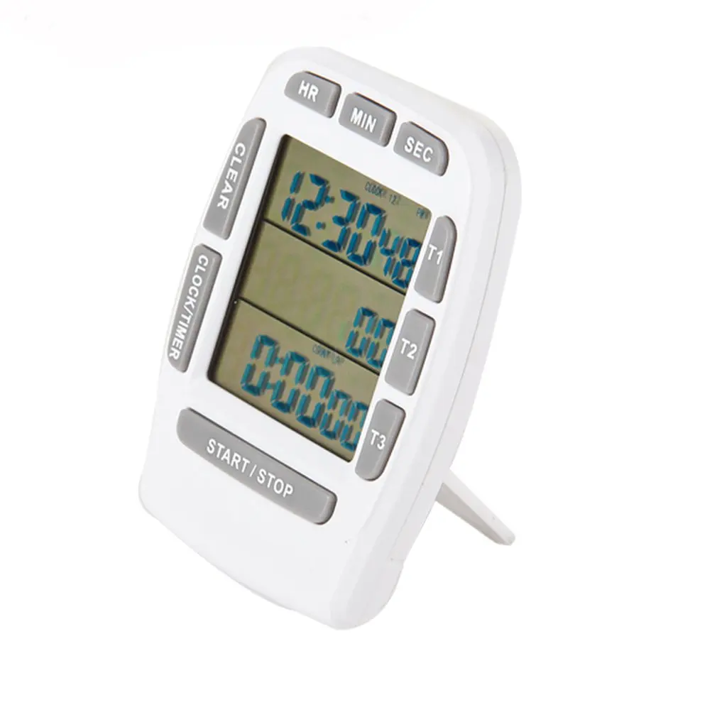 

3 Channel Digital Kitchen Timer With Large Lcd Digital Timer Countdown Function Household Kitchen Cooking Use