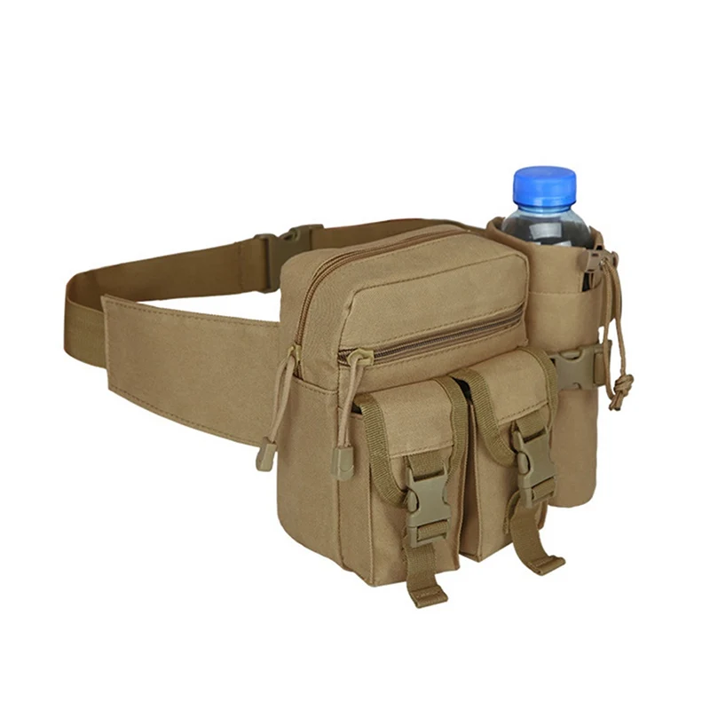 Тактический Чехол Военная Мужская сумка с поясом на бедра и талию маленький карман сумка для бега на открытом воздухе путешествия Кемпинг сумки чехол для телефона - Цвет: Khaki