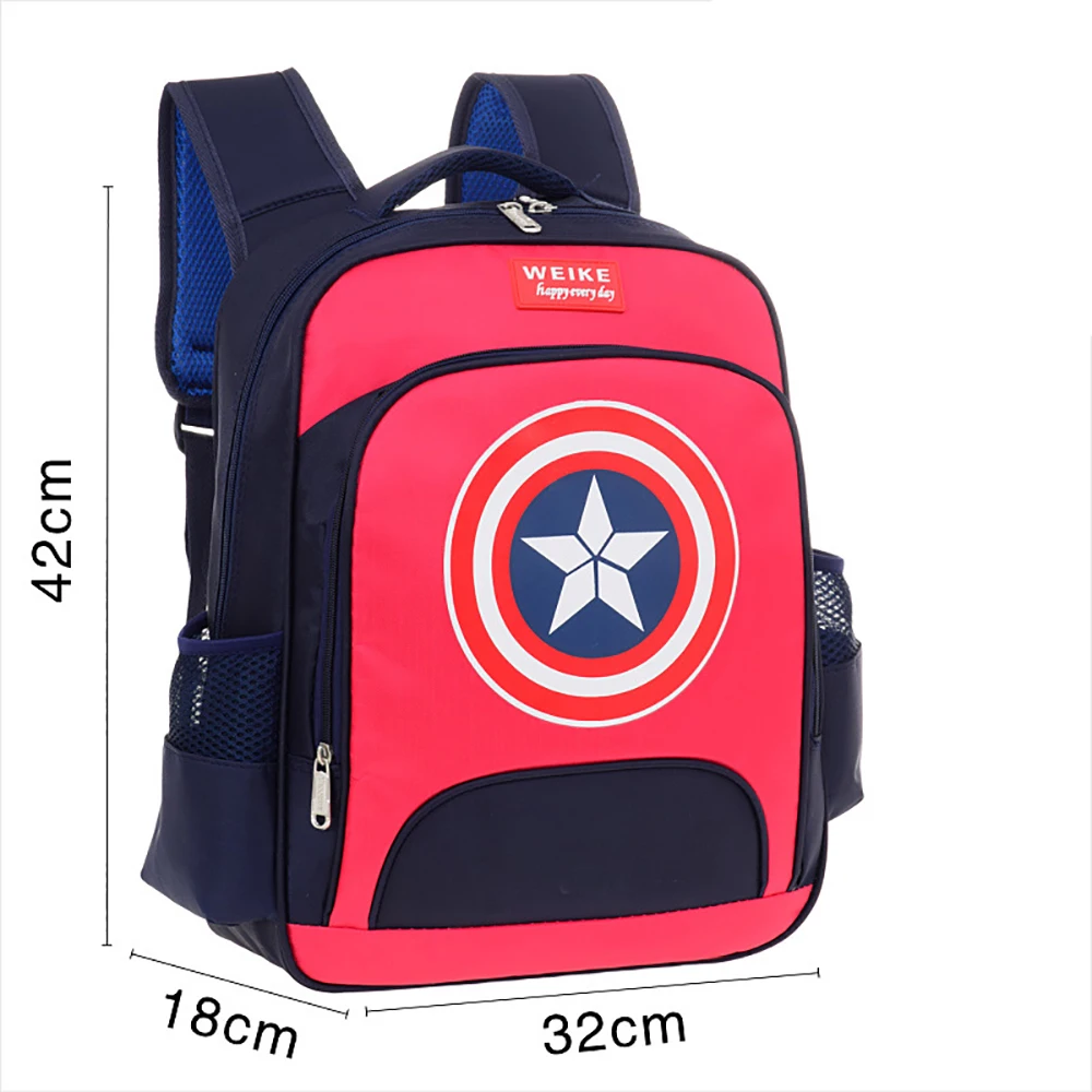 2021 New Disney Child Schoolbags Elementary School Students Schoolbag Kids Elementary School Cartoon Captain America Backpack