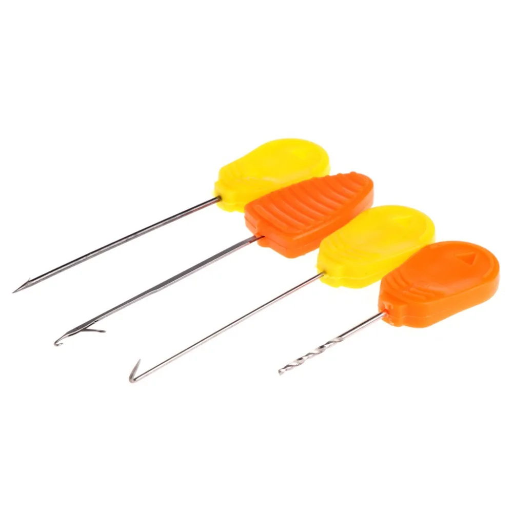 

4 in 1 Combo Set Carp Fishing Hook Stringer Rigging Bait Needle Fish Drill Tackle Tool Fishing Lure Rigging Bait Kit Tool B356