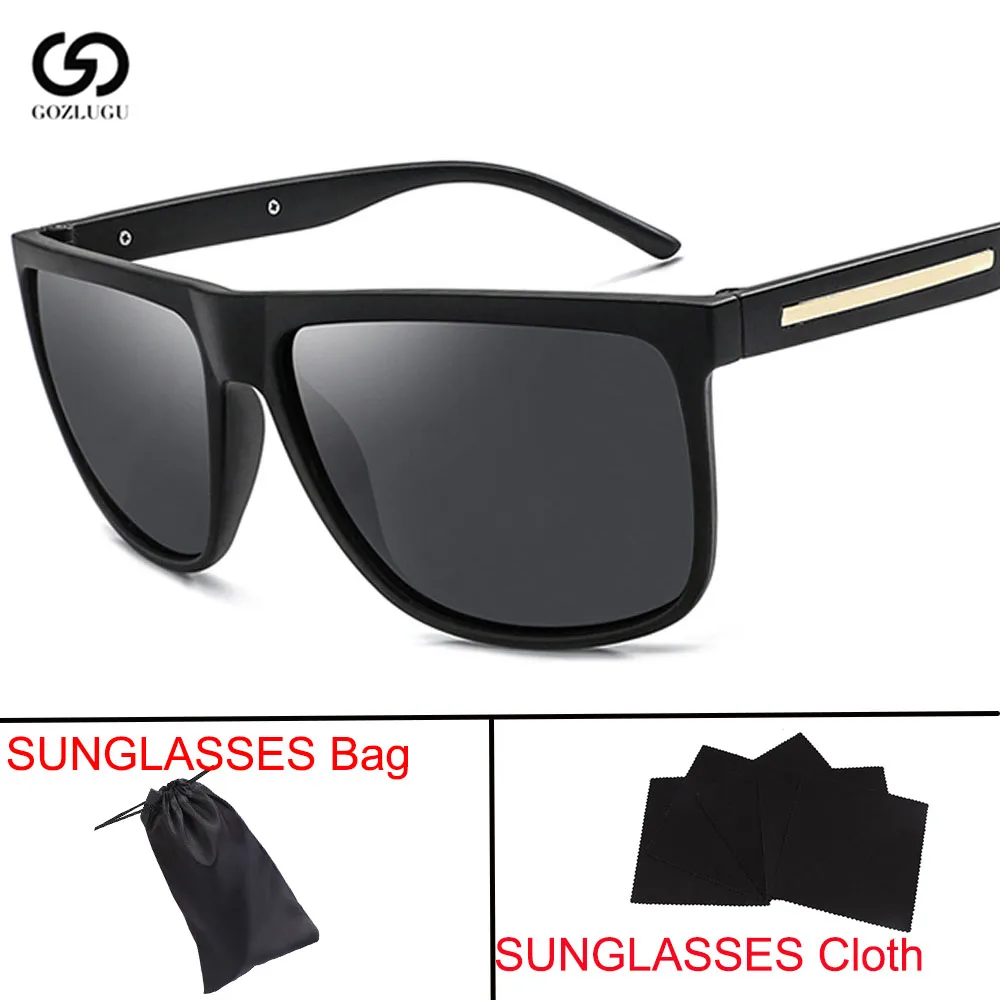 Men's / Women's Classic Polarized Sunglasses Fashion Style Sunglasses Retro Brand Design UV400 - Цвет линз: R01 bright black