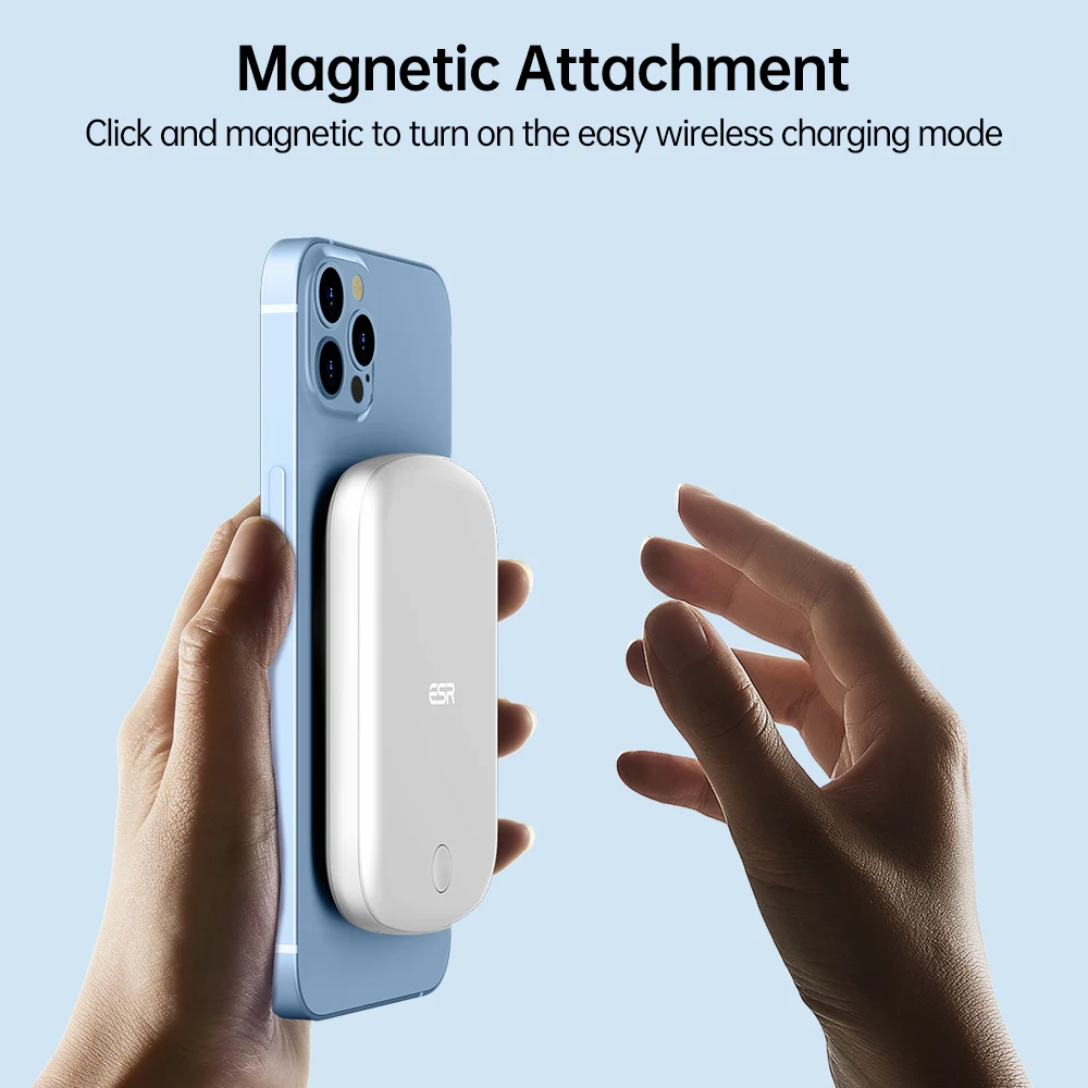 ESR Power Bank 10000mAh 5000mAh Magnetic 18W PD Fast Charging Powerbank Portable Battery Charger for iPhone 13 Pro huawei xiaomi power bank 5000mah