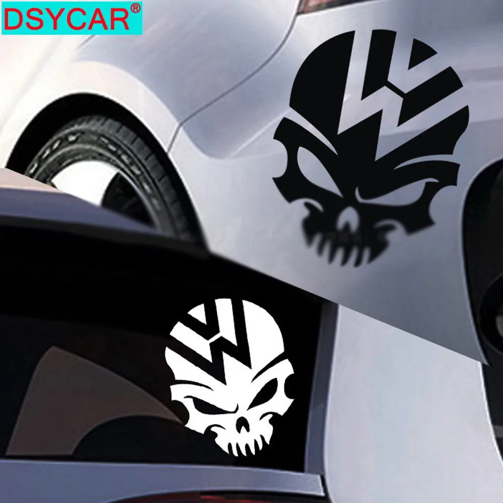 

DSYCAR 2Pcs/Lot Skull Decal Horrific Skeleton Vinyl Car Stickers Vehicle Styling Removable Waterproof PVC Sticker Decal