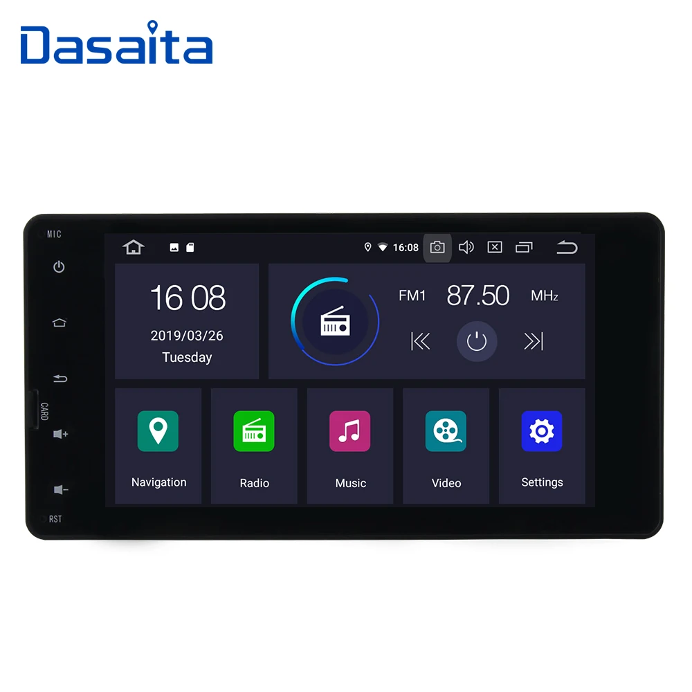 Автомобильный GPS плеер Dasaita 7 дюймов Android 9 0 для Mitsubishi Outlander Lancer X ASX 2014 2015 2 Гб + 16 ГБ