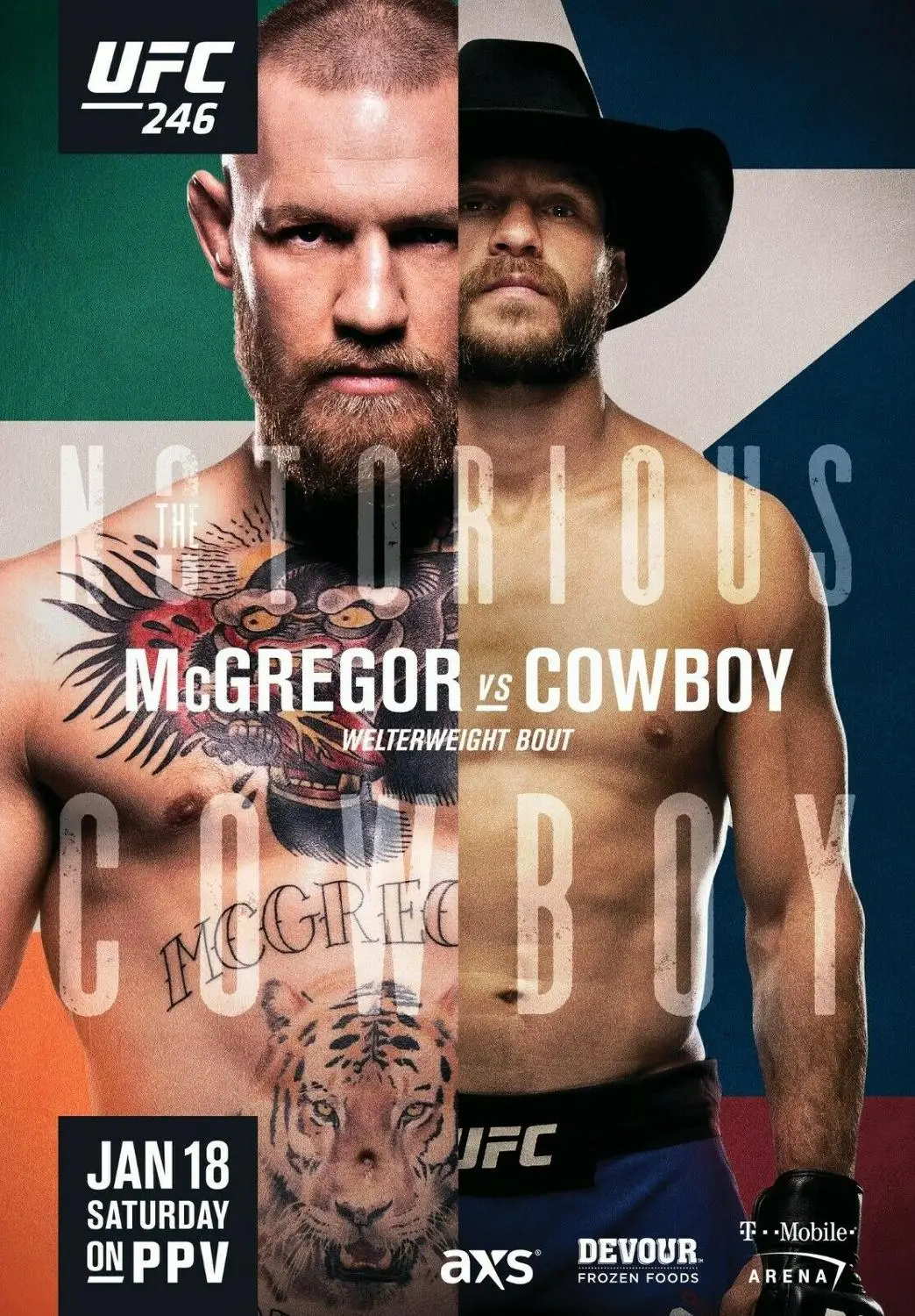 Шелковый постер Conor McGregor vs Cowboy Cerrone для домашнего декора 24x36 дюймов | Дом и сад