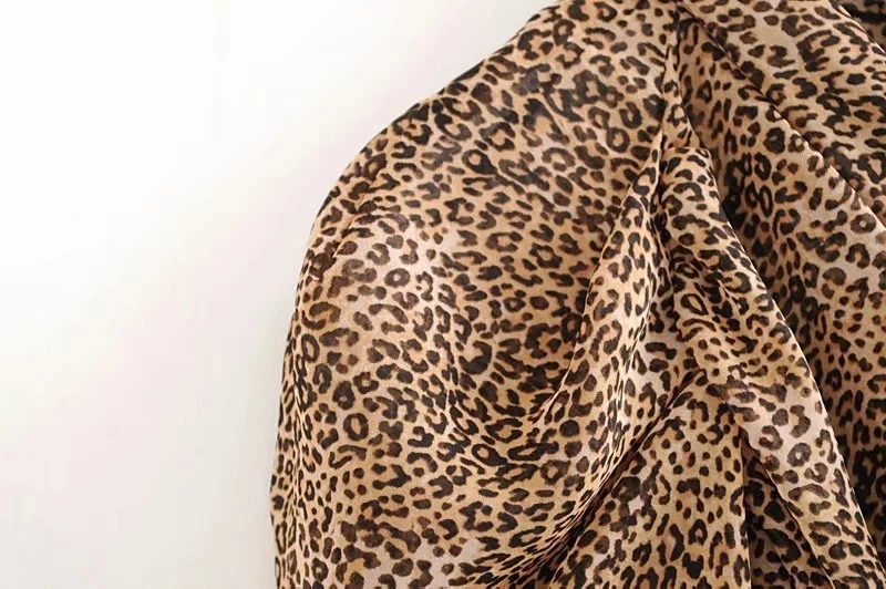 Withered england vintage elegant cascading bow Leopard Print shirt women blusas mujer de moda tshirt womens tops plus size