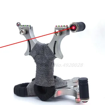 

Hunting slingshot infrared laser fast pressing stainless steel catapult and rubber band outdoor shooting sling shot