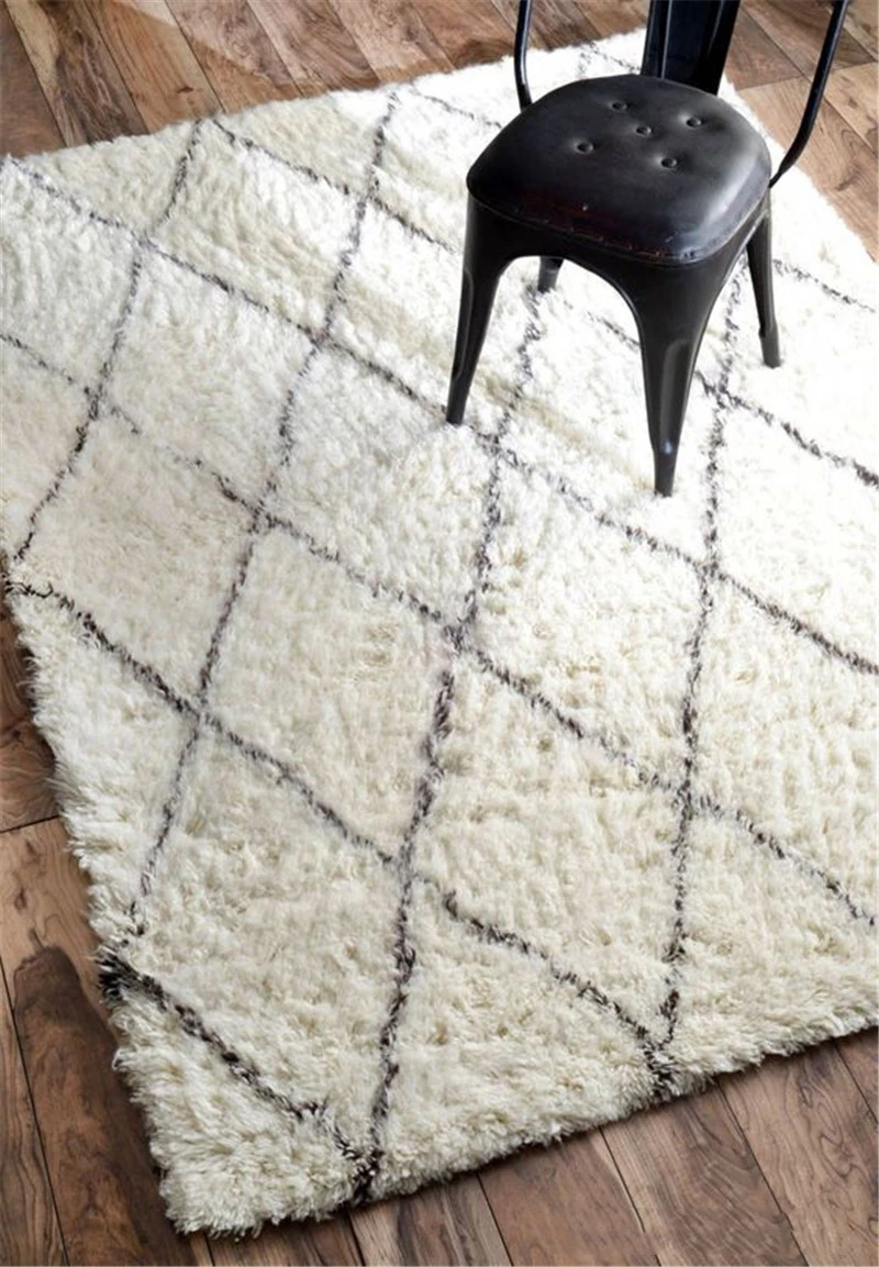 Килим Марокко ковры для гостиной геометрический индийский спальня плед Полосатый Черный Белый Домашний ковер скандинавские ручной работы Богемия