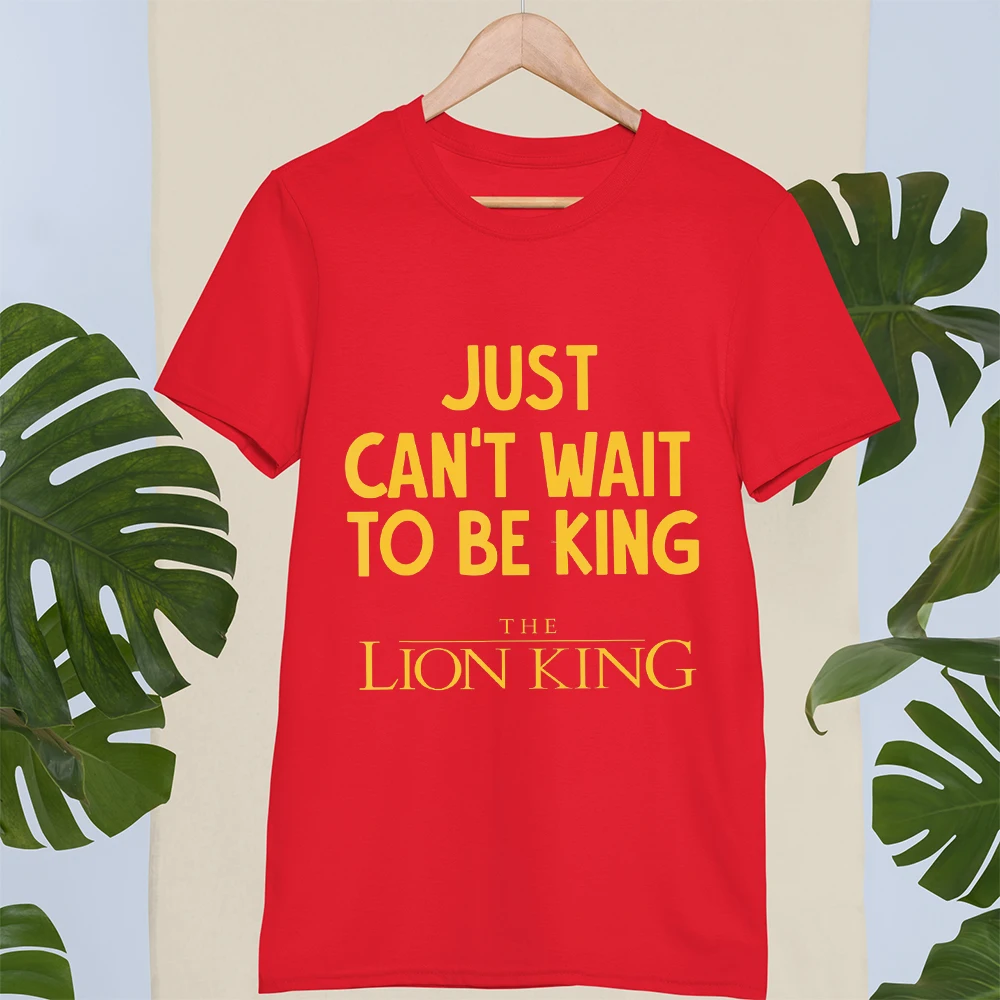 Kawaii Simba and Nala Lion King Print T shirts Female Clothing Casual Loose Unisex Tshirts Harajuku Tee Summer Women T-shirt custom t shirts