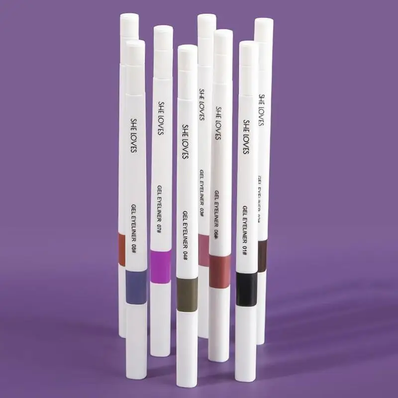 

New Eyeliner 10 Color Long Lasting Waterproof Non Blooming Starry Matte Eyeliner for Fashion Girls Makeup