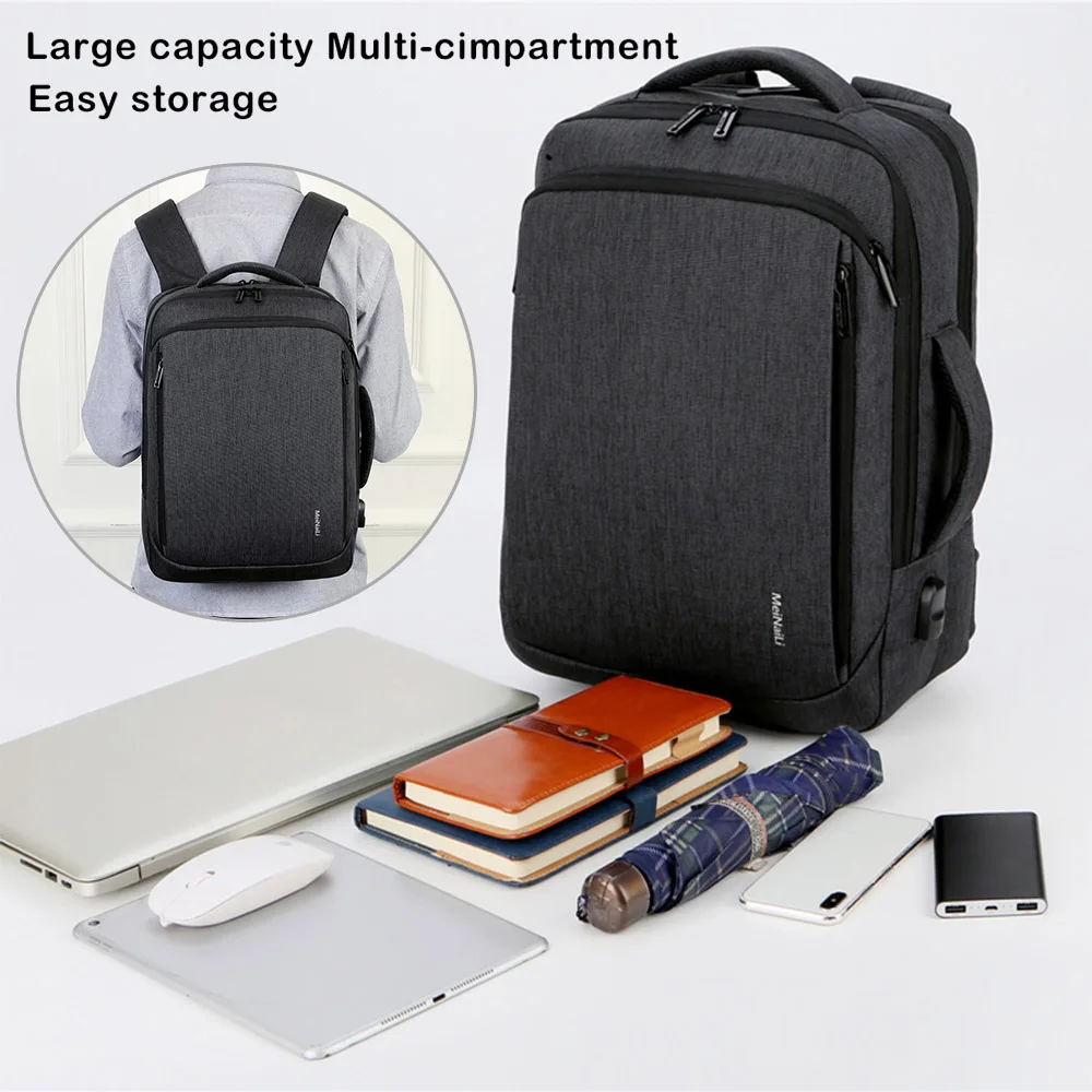 Рюкзаки для ноутбука мужские рюкзаки бизнес ноутбук Mochila водонепроницаемый рюкзак зарядка через usb сумки для путешествий