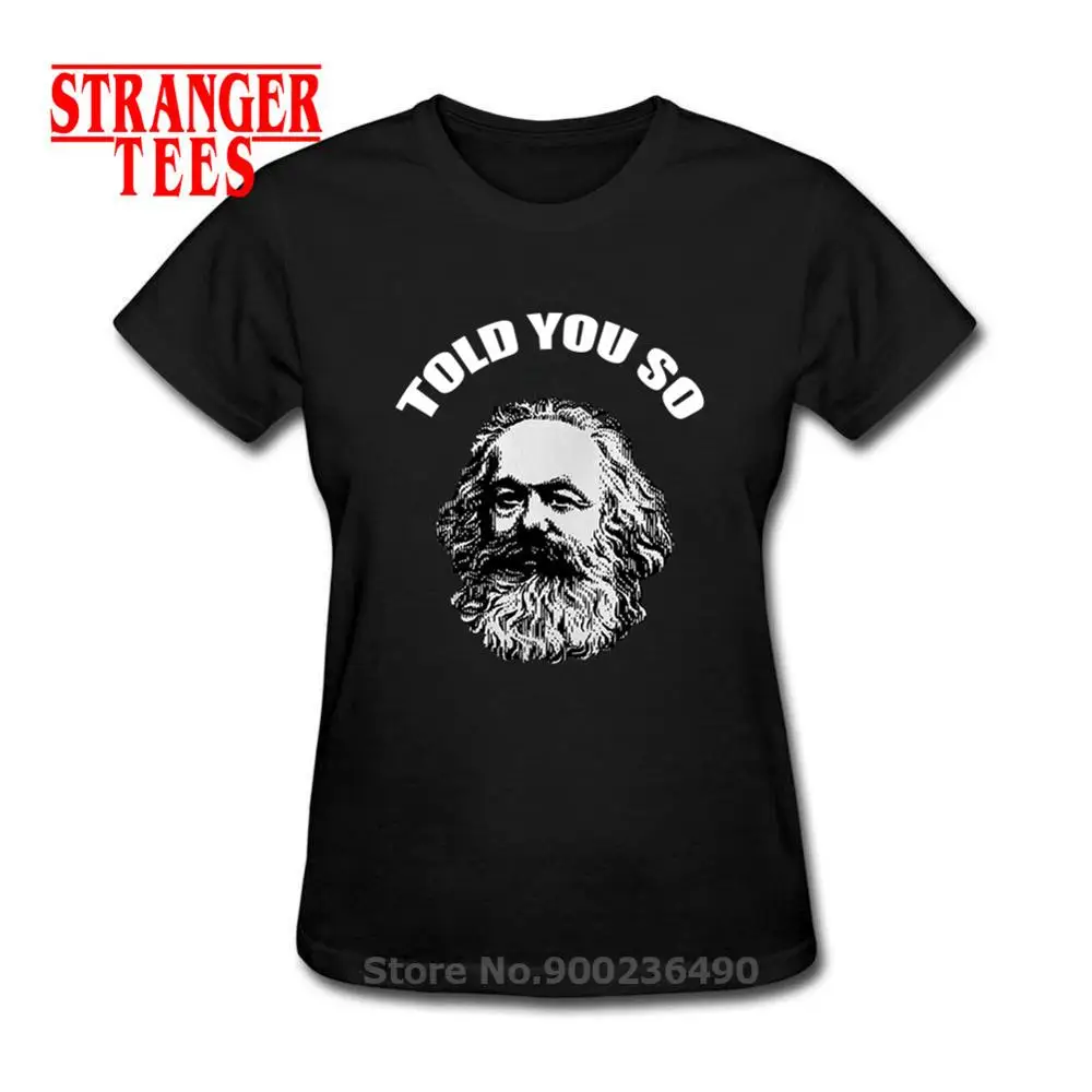 Новейшие женские футболки с Карлом Марксом футболка надписью Karl Marx Told You So