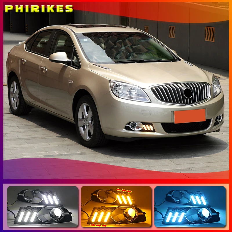 

2 шт. для Buick Excelle GT 2010-2013 авто светодиод дневного света DRL Противотуманные фары лампы дневного света