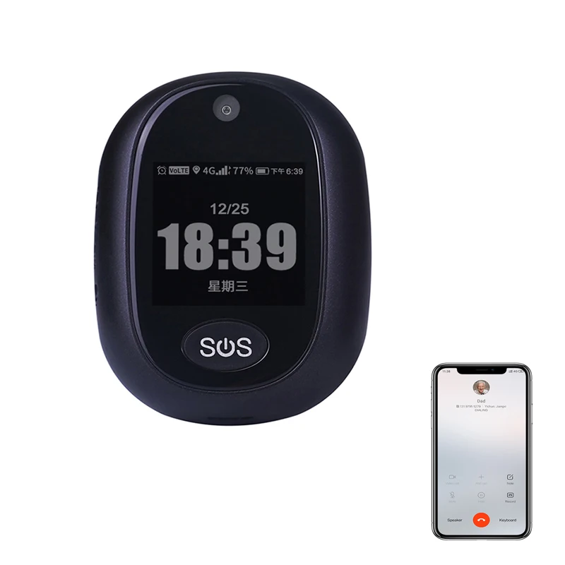 Waterproof IP67 4G GSM GPRS SOS Button emergency alarm Real-time GPS tracking two way talking for elderly
