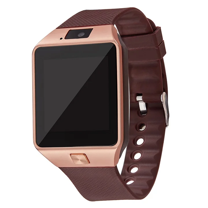 Смарт часы DZ09 Bluetooth носимые наручные Телефон Relogio 2G SIM TF карта для Iphone samsung Android смартфон - Цвет: Gold