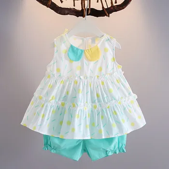 

Baby Girls Polka Dot Prints Shirt with Shorts Children's Clothing 2020 Wholesale Summer