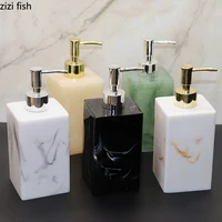 เลียนแบบหยกแบบพกพา Soap Dispenser แชมพูขวด Golden กดหัวปั๊ม230Ml ขวดโลชั่นเจลอาบน้ำ Jar เรซิ่น Bath เครื่องมือ 2
