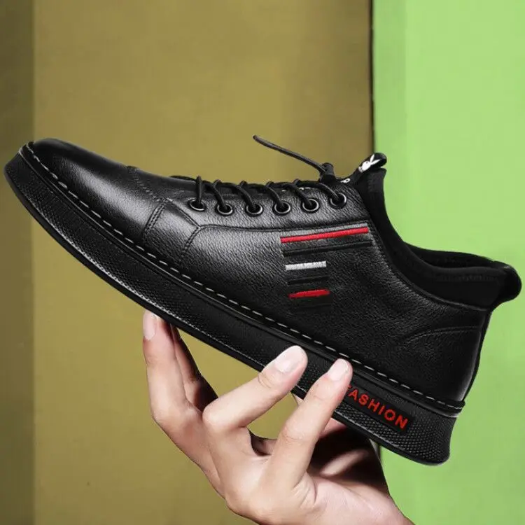 black red cotton K/мужские кроссовки; модная мужская повседневная обувь; кожаная дышащая мужская обувь; легкая мужская обувь для взрослых; Tenis Zapatos Krasovki - Цвет: black red cotton