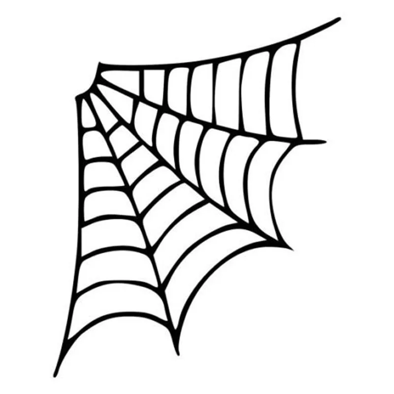 

12*16CM Cartoon Personality SPIDER WEB Car Sticker Vinyl Decal Black/Silver S8-1320