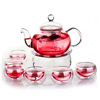 600ml Teapot Set Heat-resistant Glass Teapot 1