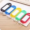 50pcs Multicolor Plastic Key Tags ID Labels Baggage Luggage Name Token Hotel Number Classification Card Split Ring Keychain ► Photo 3/6