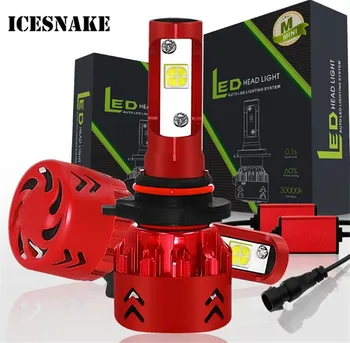 

ICESNAKE H11 LED XHP50 Leds Chip H8 H7 H4 LED Bulbs 6000K White Headlight Bulbs Conversion Kit 9005 9006 12000LM 60W Super Brigh