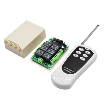 

DC 12V 6 CH Buttons 433MHZ Wireless RF Remote Control Switch Transmitter Remote Control Receiver