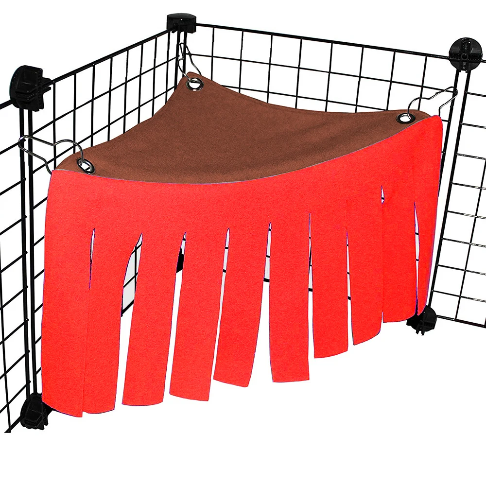 Маленькая палатка для домашних животных гамак подвесная кровать с кисточками Угловое гнездо плюшевая переноска для хомяка Дом Мелкие принадлежности для домашних животных - Цвет: 4