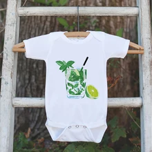 

Summer Casual Baby Short Sleeve Romper Juice Print Loose Cozy Cool Newborn Baby Bodysuits Fashion Harajuku Baby Girl Boy Clothes