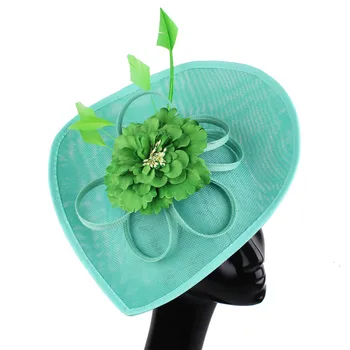 

Ladies Fascinators Millinery Hat Party Wedding Sinamay Hat Wide Brim Fedora Kentucky Derby Headpiece Church Hair Accessories