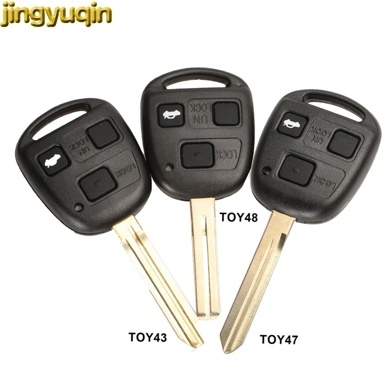 Jingyuqin дистанционного ключа автомобиля оболочки + Кнопка Pad для Toyota Avensis Corolla Yaris Rav4
